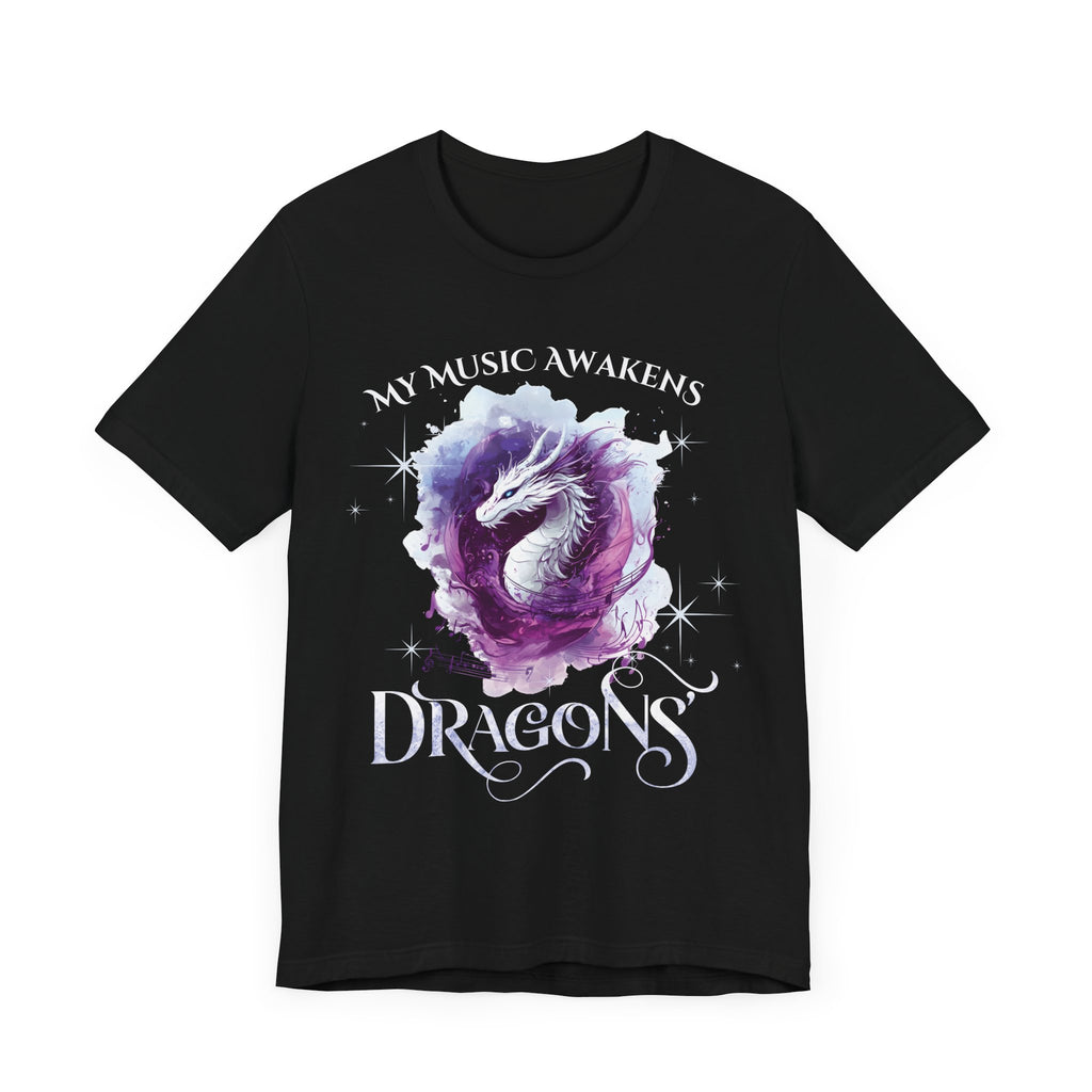 My Music Awakens Dragons Unisex Jersey Tee - Perfect for Book Lovers and Fantasy Fans