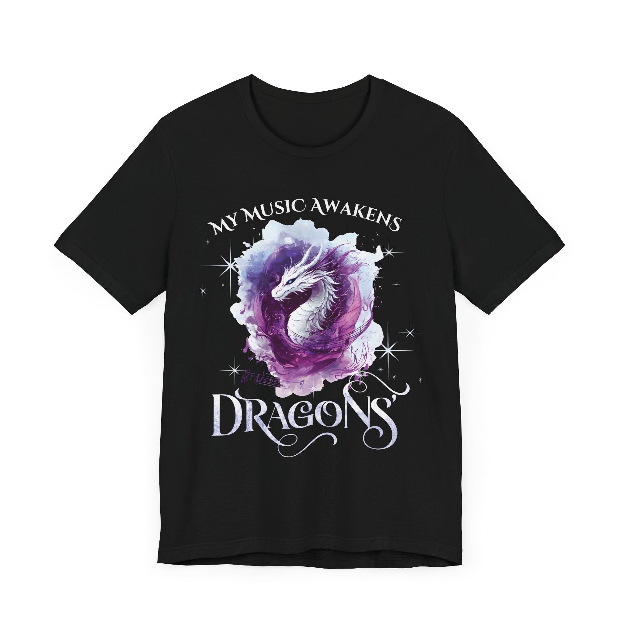 My Music Awakens Dragons Unisex Jersey Tee - Perfect for Book Lovers and Fantasy Fans
