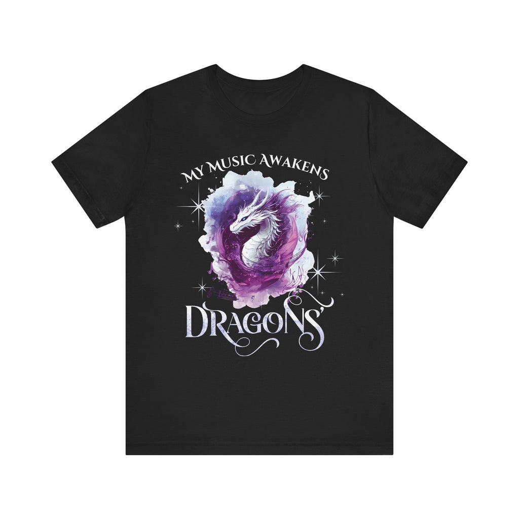 My Music Awakens Dragons Unisex Jersey Tee - Perfect for Book Lovers and Fantasy Fans