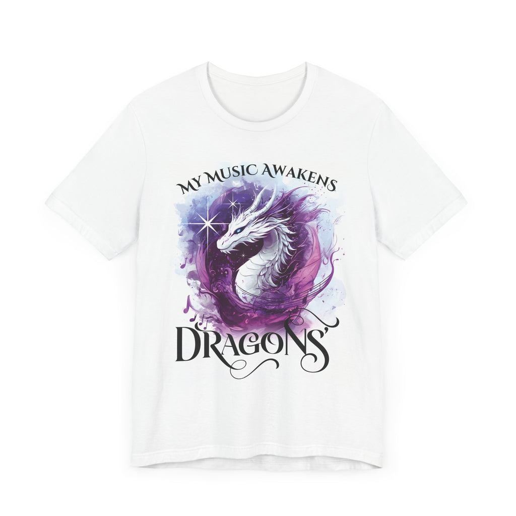 My Music Awakens Dragons Unisex Jersey Tee - Perfect for Book Lovers and Fantasy Fans