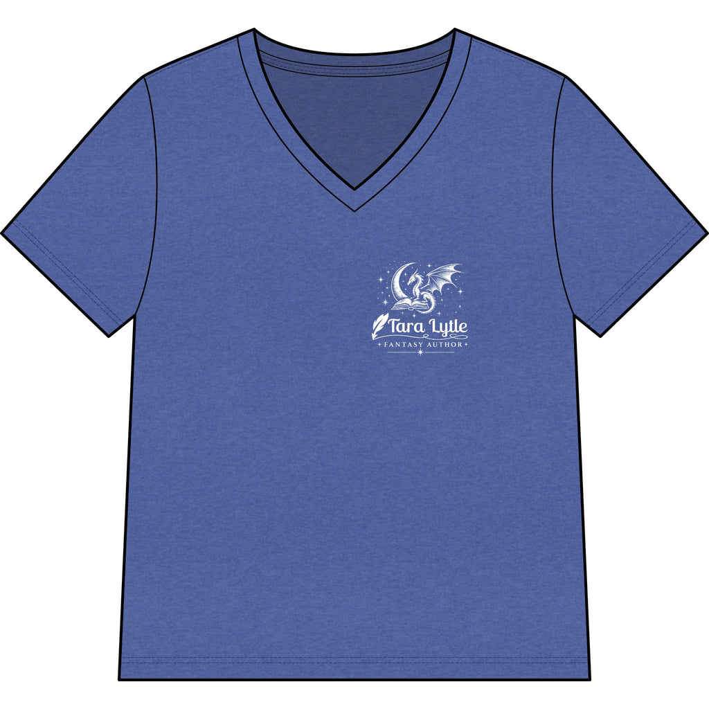 Fantasy Author V-Neck Tee — "You Are Among My Favorite Fantasy Authors" Graphic Shirt