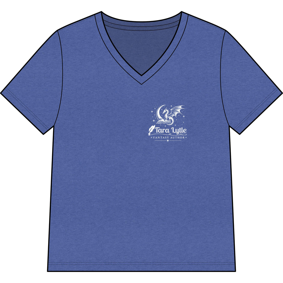 Fantasy Author V-Neck Tee — "You Are Among My Favorite Fantasy Authors" Graphic Shirt