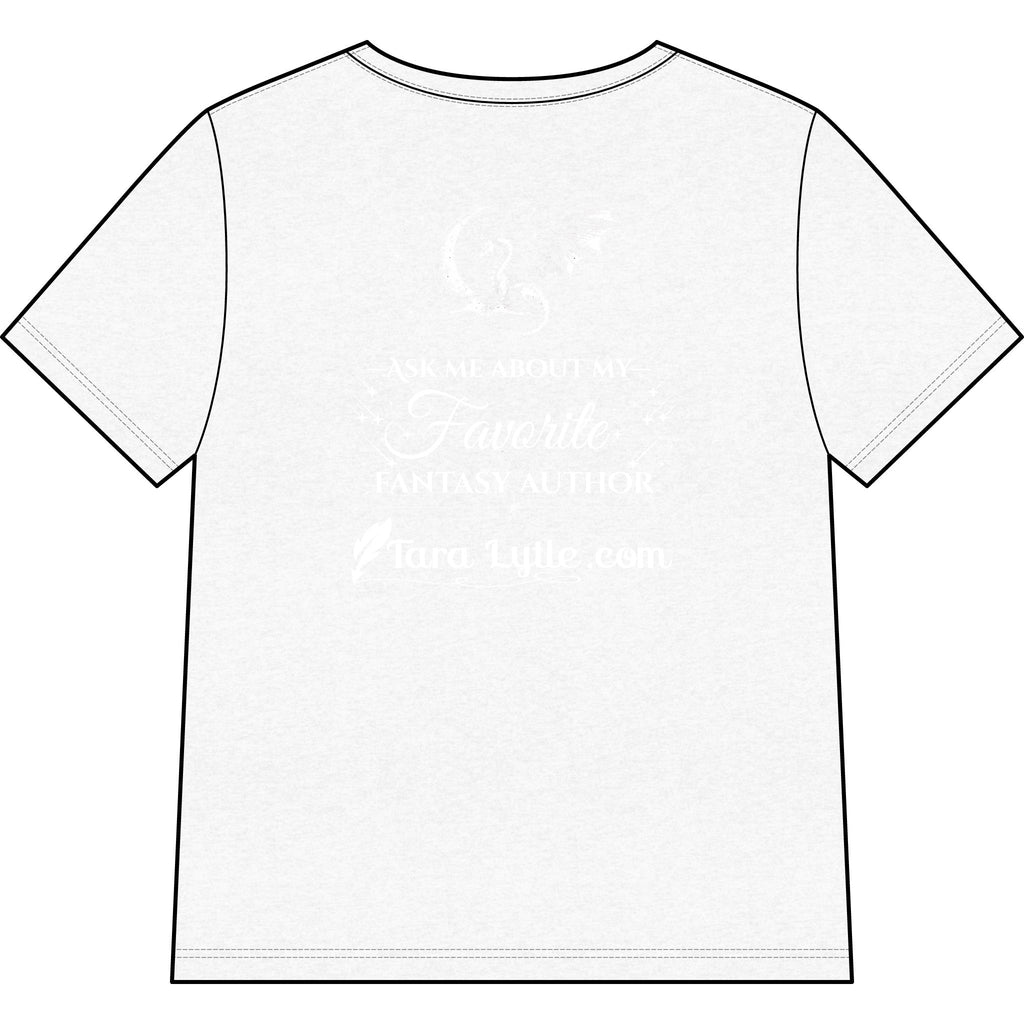Fantasy Author V-Neck Tee — "You Are Among My Favorite Fantasy Authors" Graphic Shirt