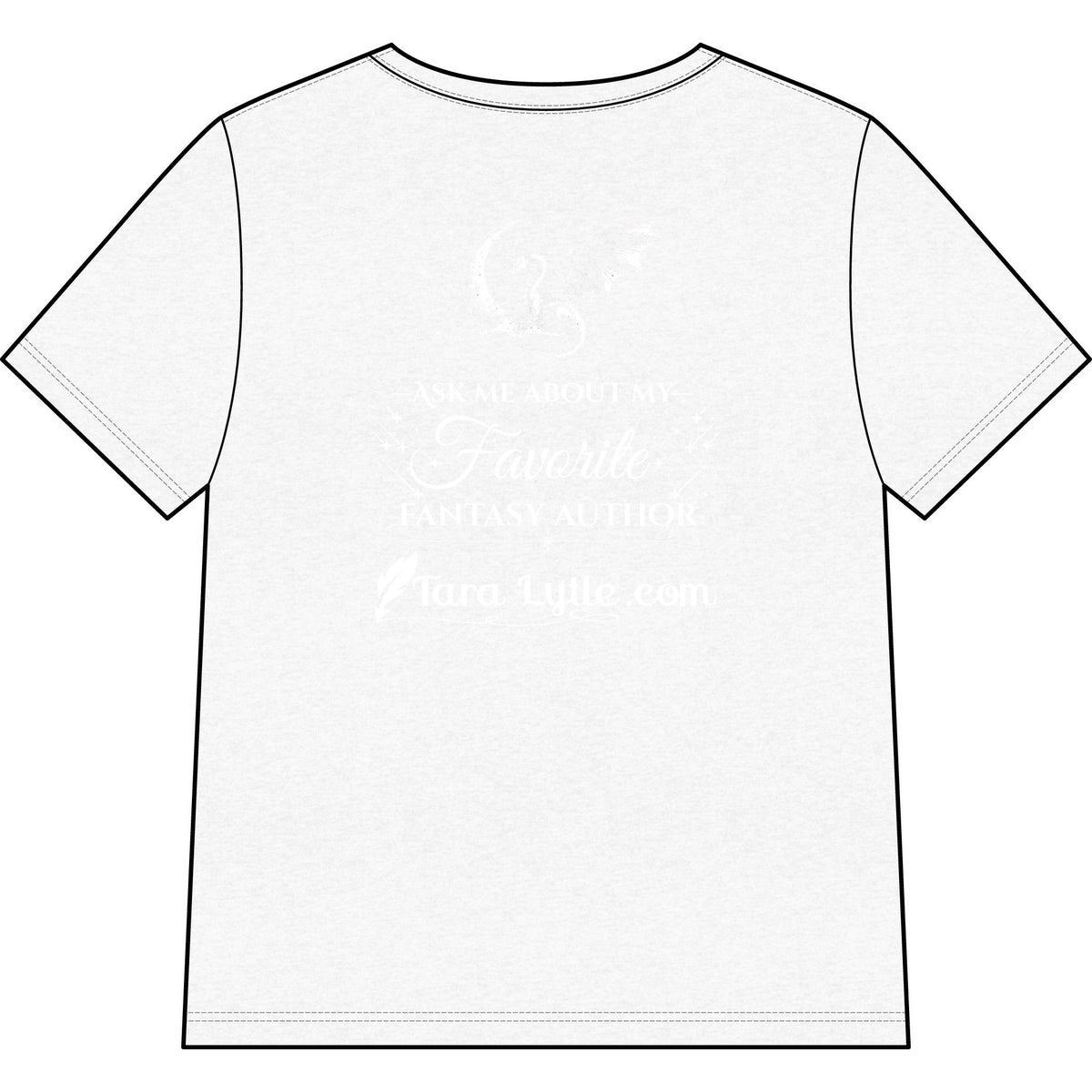 Fantasy Author V-Neck Tee — "You Are Among My Favorite Fantasy Authors" Graphic Shirt